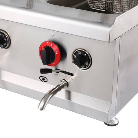 14L gas deep fryer with 2 tank