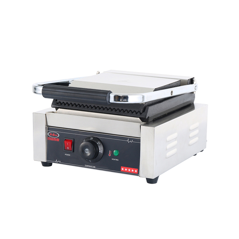 Electric Single Plate Panini Grill (top Grooved bottom flat)