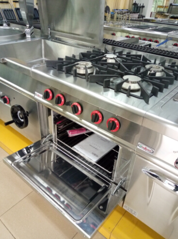 gas cooking range with 6 burner and oven in guangzhou