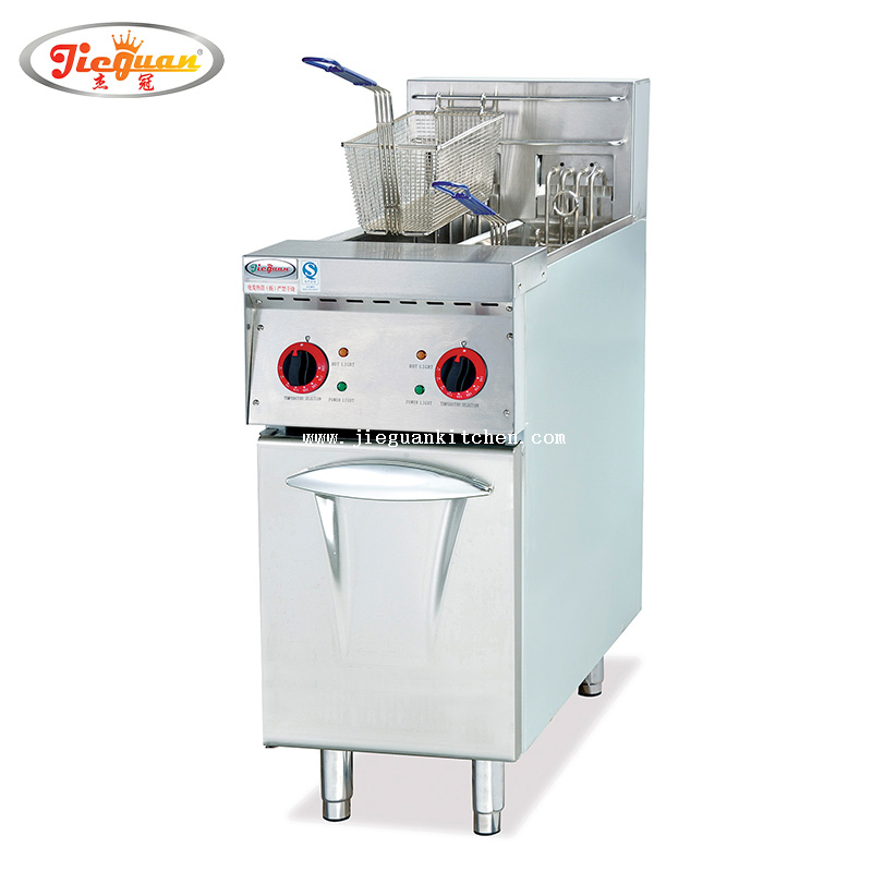 Vertical 2- tank 2 basket chips fryer electric 