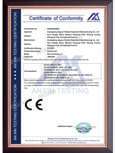 Combi Oven Certificate