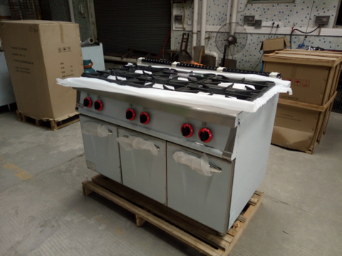 Freestanding 6 burner gas range stove