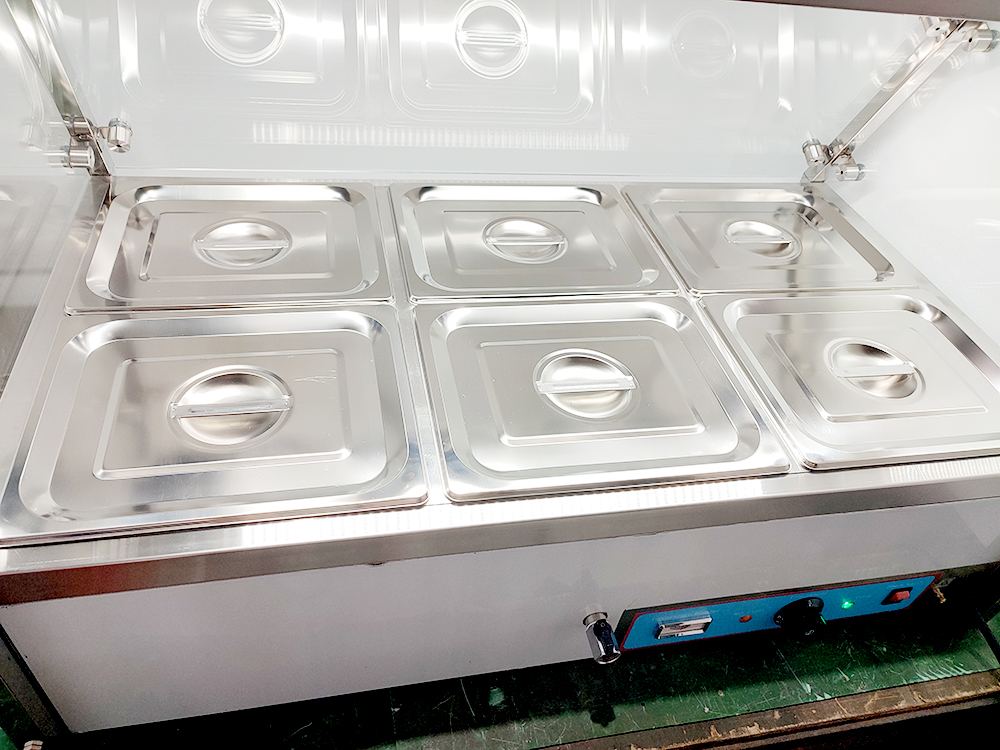 commercial stainless steel bain marie with 5 pan in guangzhou 