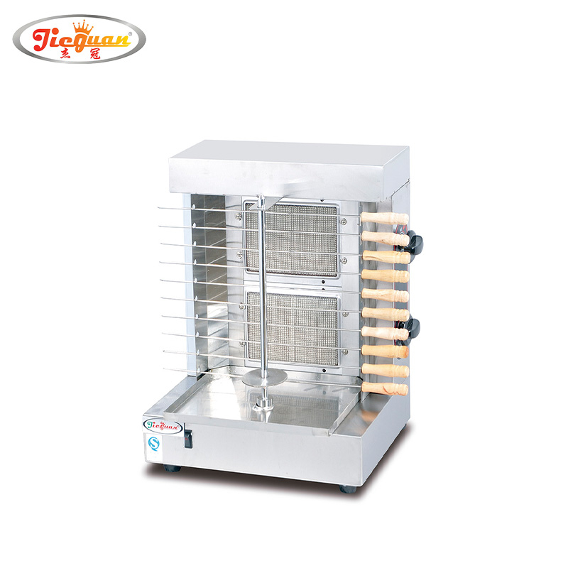 gas shawarma machine with 2 burner