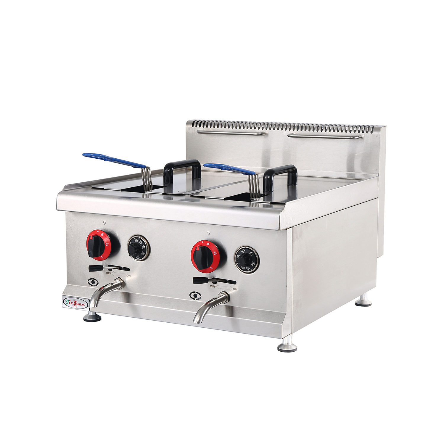 14L gas deep fryer with 2 tank