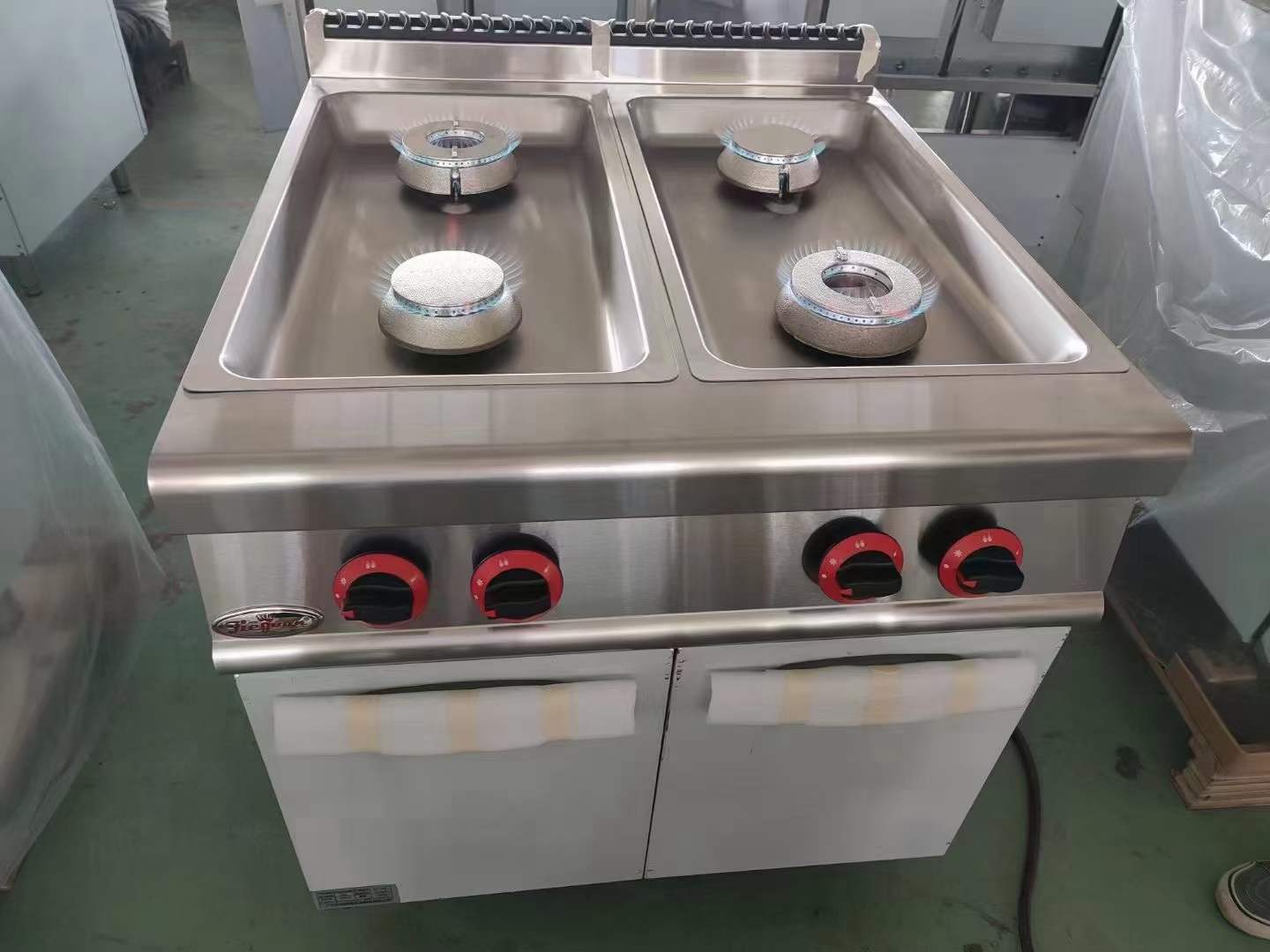 gas cooking range with 6 burner and oven in guangzhou