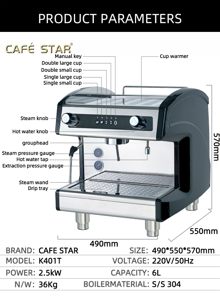 1 group semi automatic coffee machine in guangzhou