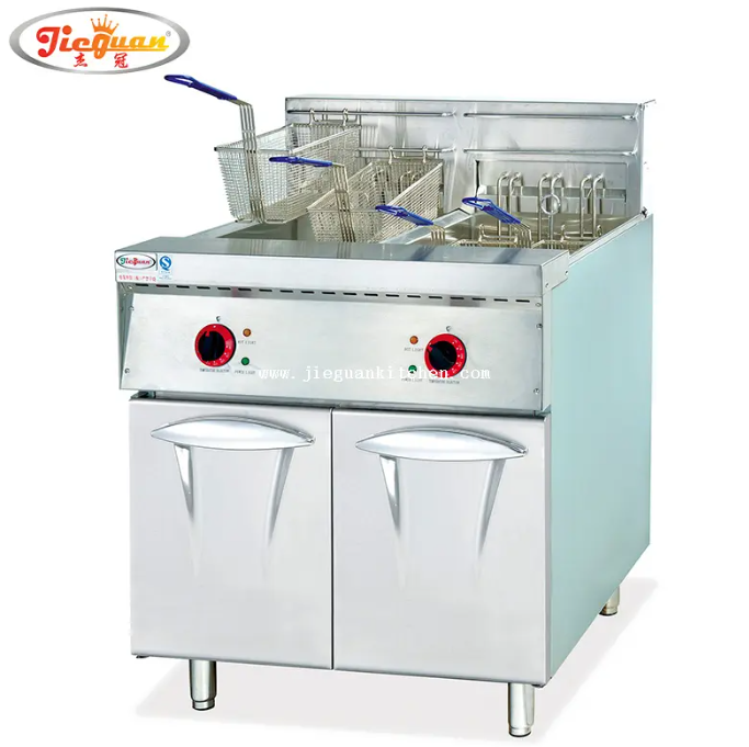 Freestanding 28L+28L 2tank deep chicken fryer electric