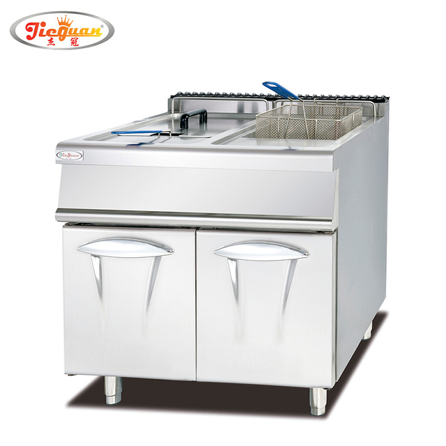 Gas deep fryer 2 tank 2 basket 28L