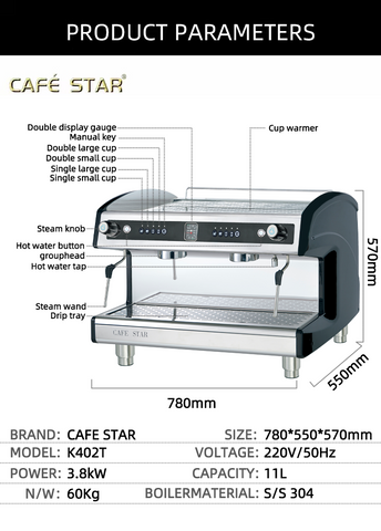 Espresso coffee maker semi-automatic professional coffee machines for espresso