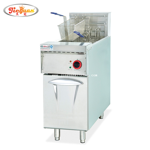 Vertical Electric High-Capacity Chicken Fryer 1- Tank Chicken Fryer with 2 Basket