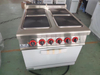 Electric cooking range with 4 hotplate and oven