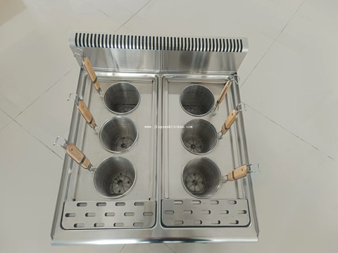 Table top gas pasta boiler with 6 basket