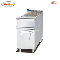 Single tank 1 basket industrial gas deep fryer with 3burners