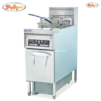 vertical 2 tank digital computer fryer with oil filter