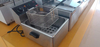 Double tank commercial restaurant electric fryer