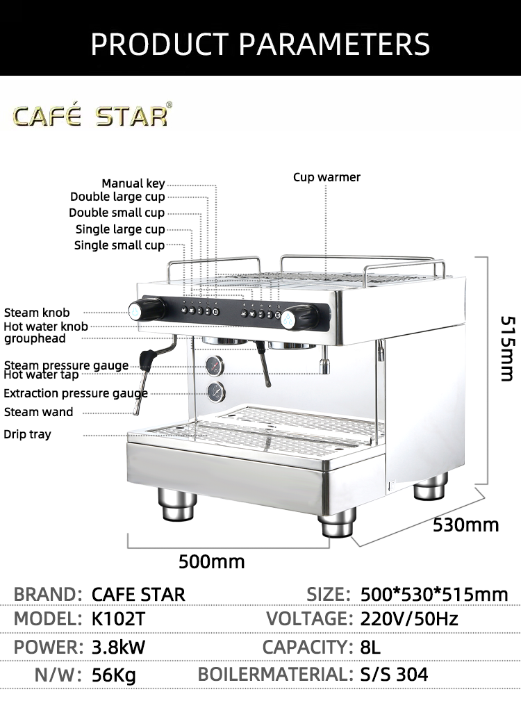 Professional Double Gruop semi automatic coffee machine