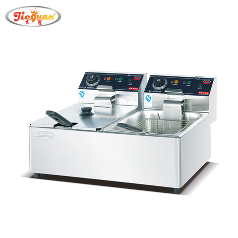 Double tank commercial restaurant electric fryer