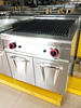 Best Selling Commercial Vertical LPG Gas Lava Rock Grill Kitchen Equipment OEM Barbecue Oven With Cabinet For Restaurant